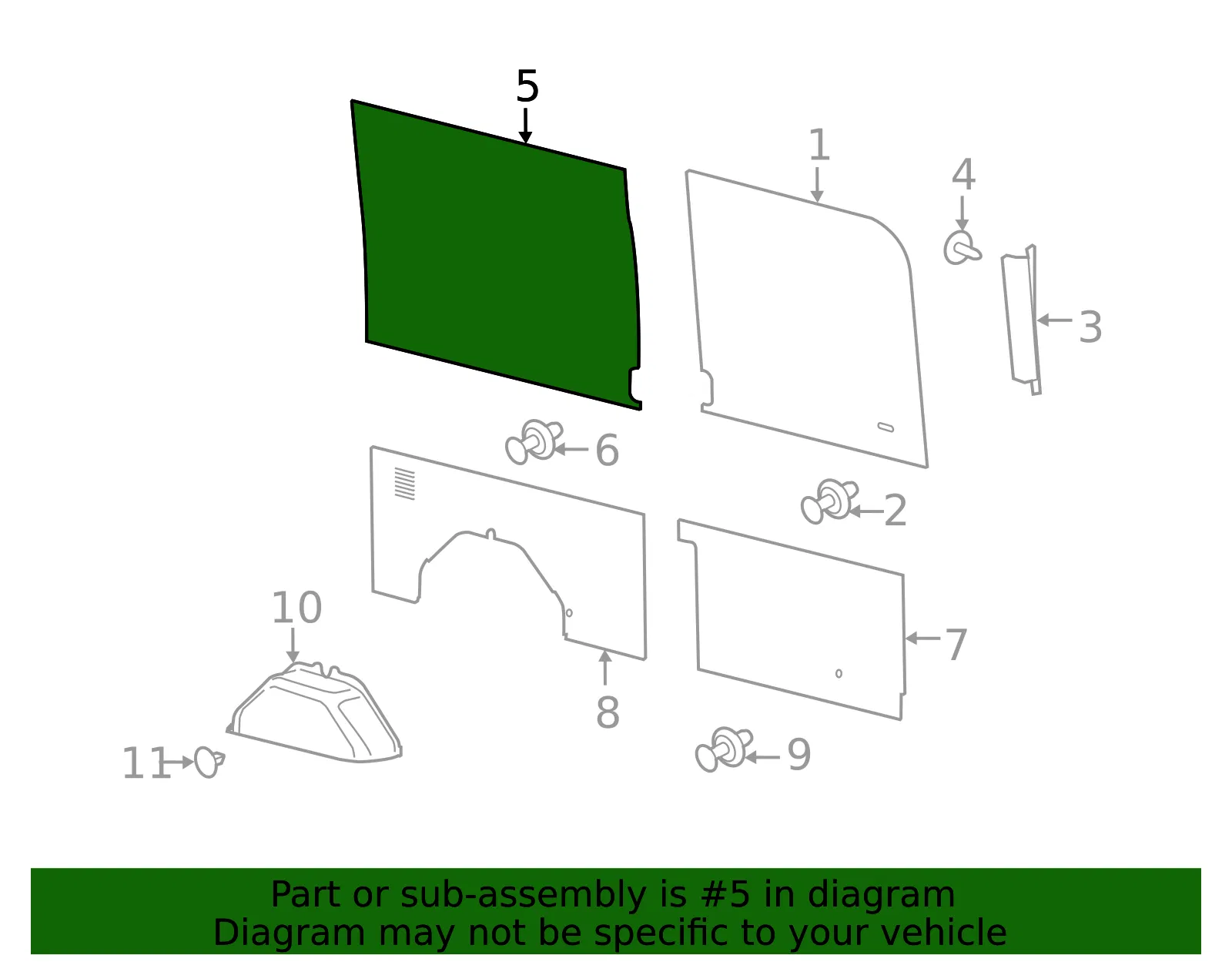 Interior Quarter Panel Trim Panel - Ford (ck4z6131013k) - view 9