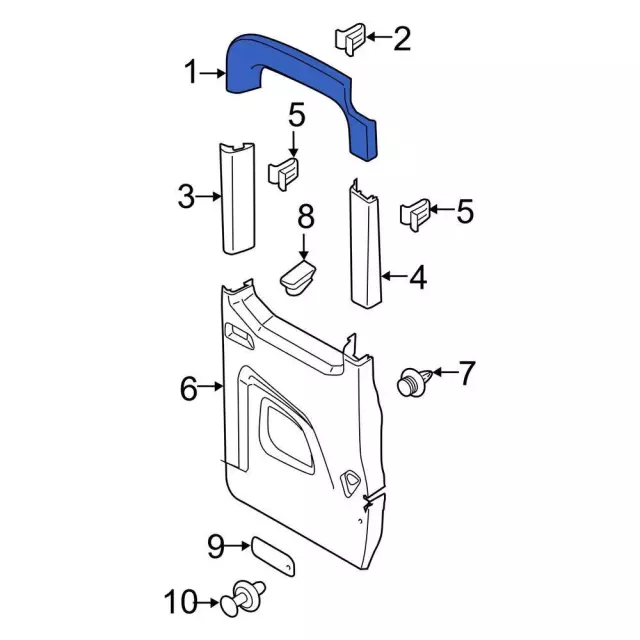 Door Window Molding - Ford (ck4z61424b36ac)
