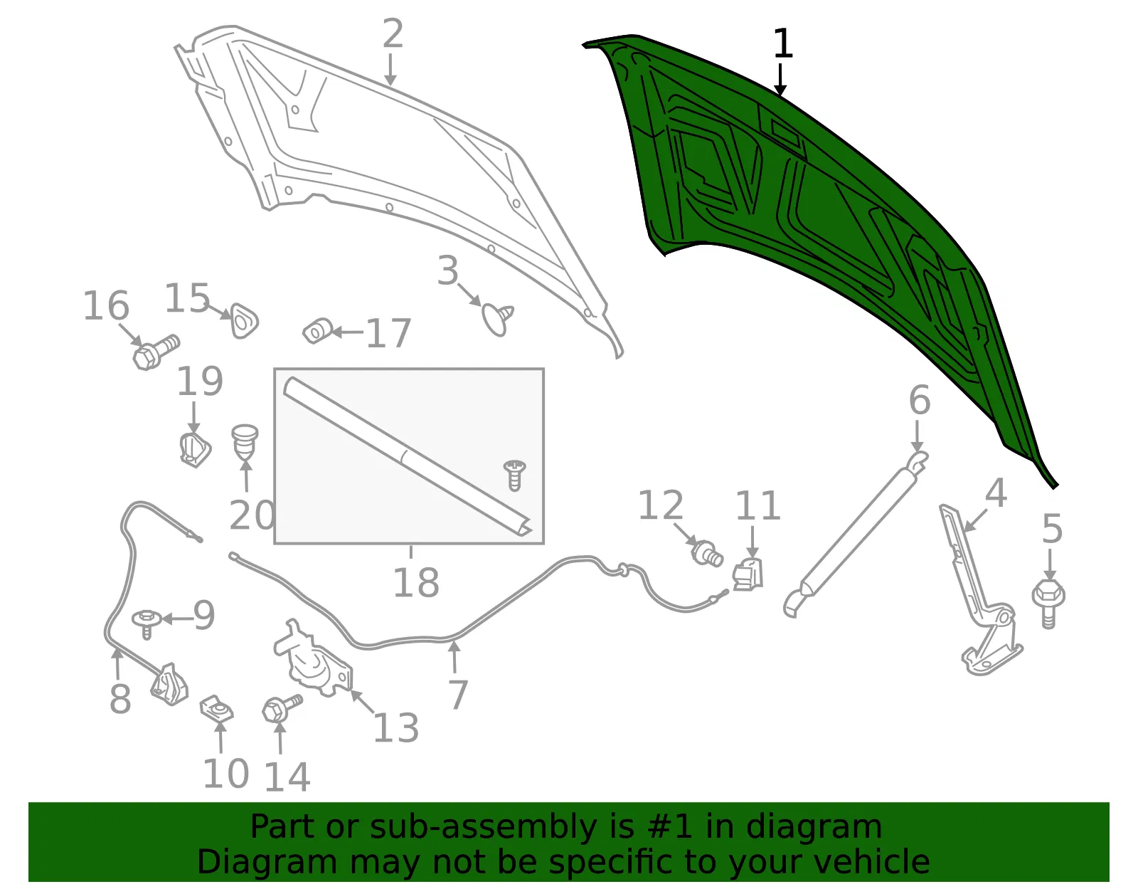 Hood Panel - Ford (cl3z16612a) - view 6