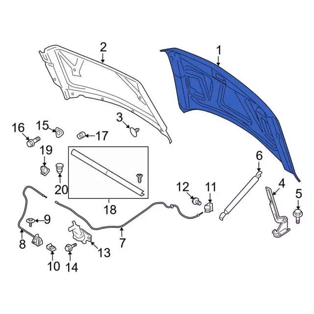 Hood Panel - Ford (cl3z16612a) - view 9