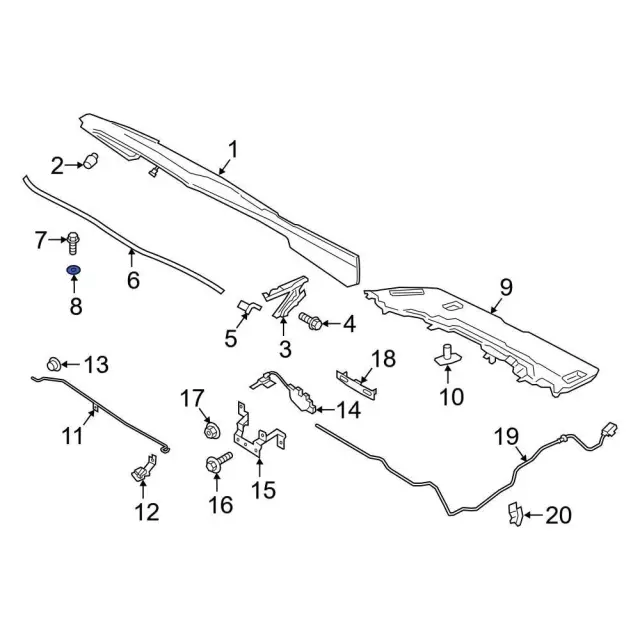 Hood Stop Buffer Bracket - Ford (cn1z16758a) - view 4