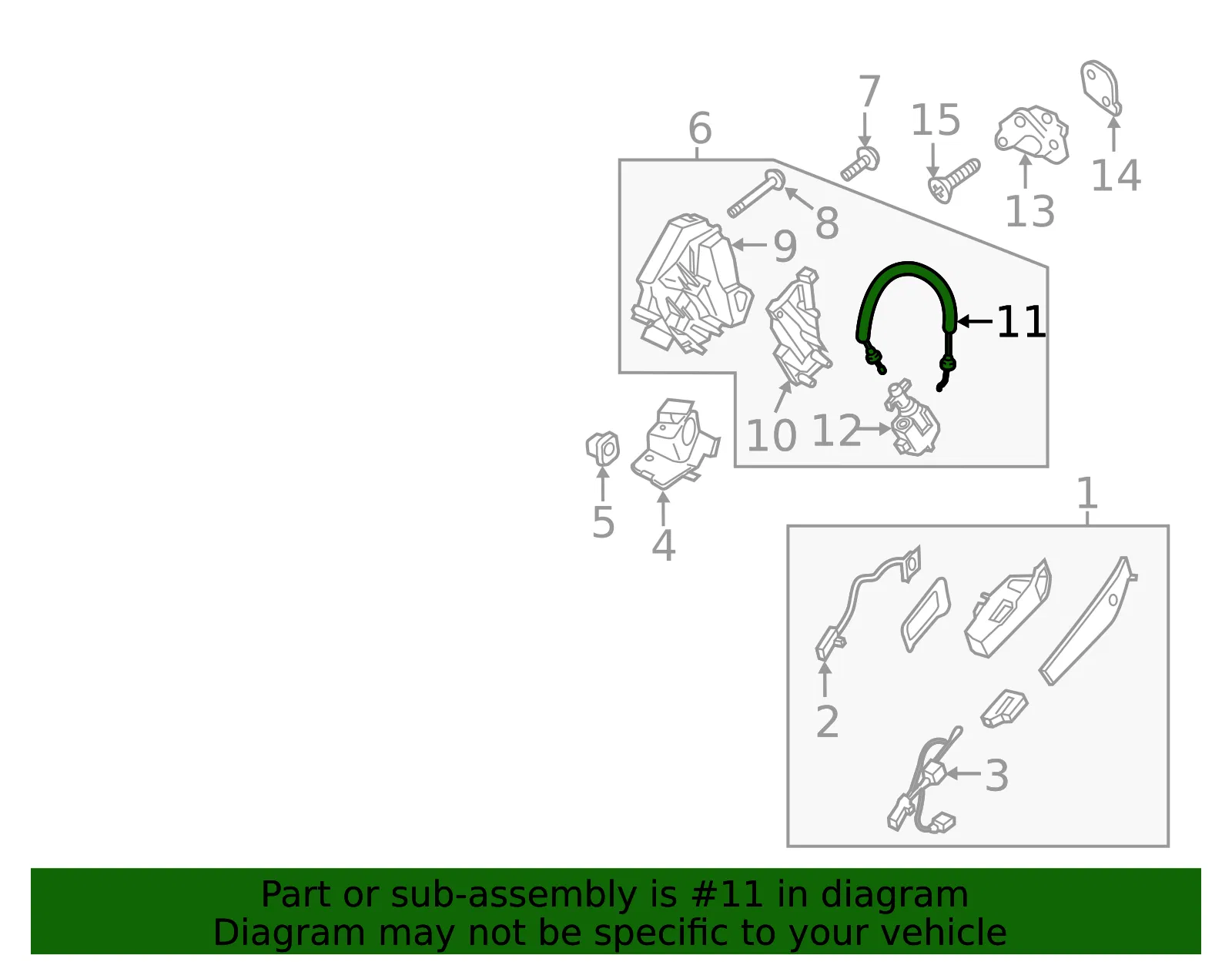 Door Latch Cable - Ford (cn1z5843870b) - view 8