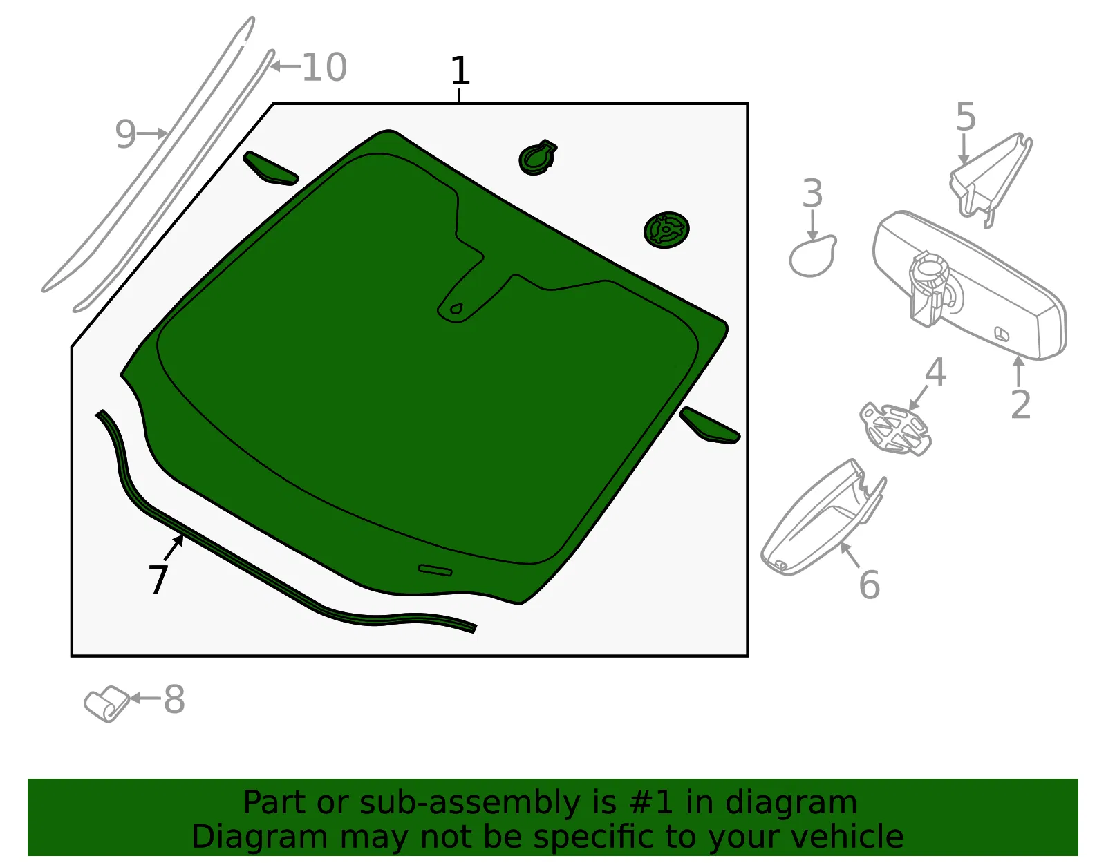 Windshield - Ford (cp9z5803100b) - view 4