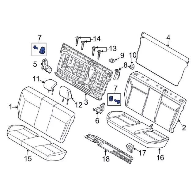 Hinge Support - Ford (cv6z58613b48a) - view 10