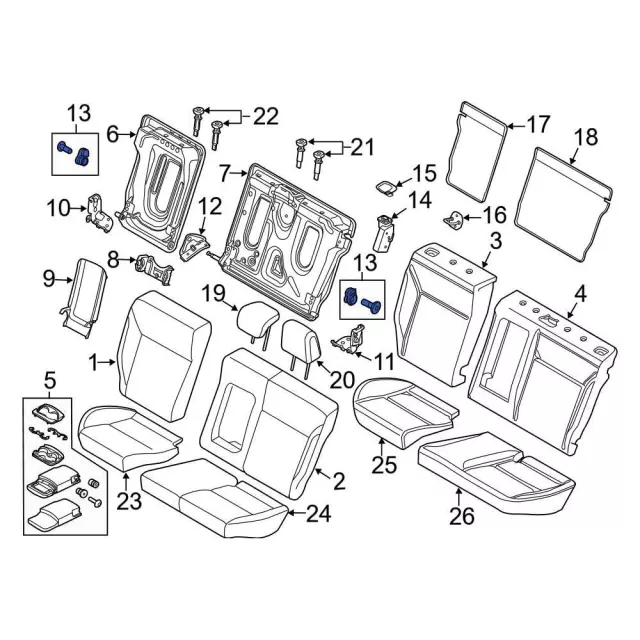 Hinge Support - Ford (cv6z58613b48a) - view 11