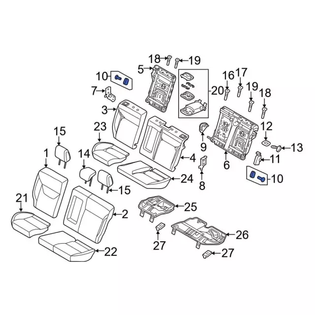 Hinge Support - Ford (cv6z58613b48a) - view 14