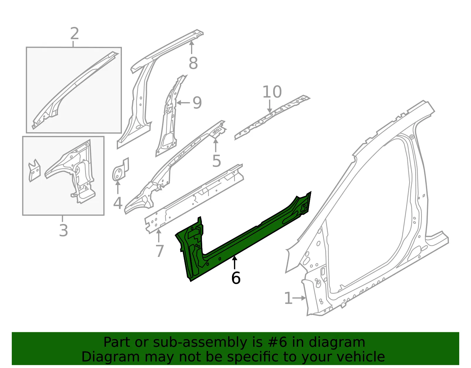 Rocker Panel - Ford (cv6z7810110b) - view 4