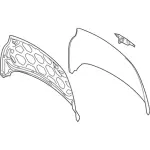 Hood Panel - Ford (d2bz16612b) - view 10