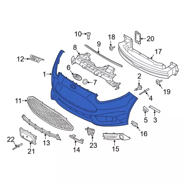 Bumper Cover - Ford (d2bz17757bb) - view 5
