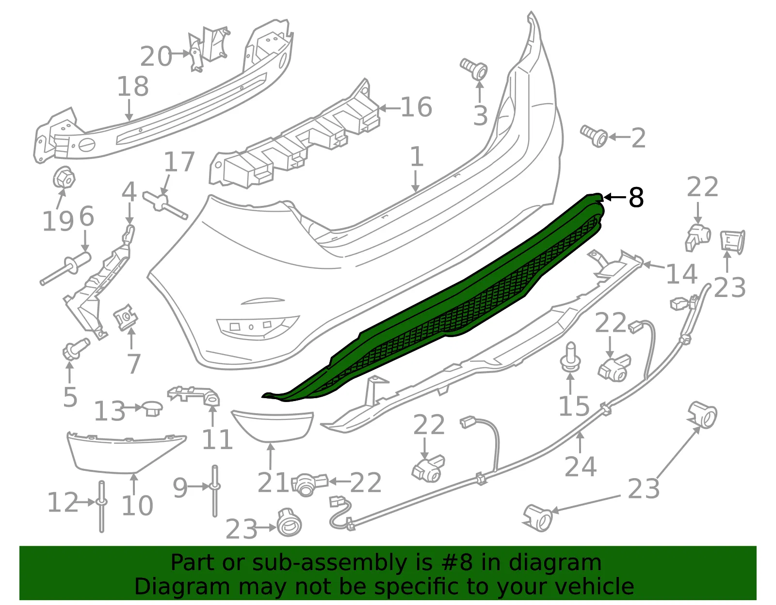 Valance Panel - Ford (d2bz17808a) - view 6