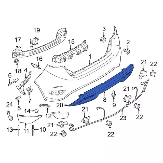 Stone Deflector - Ford (d2bz17k835db) - view 12