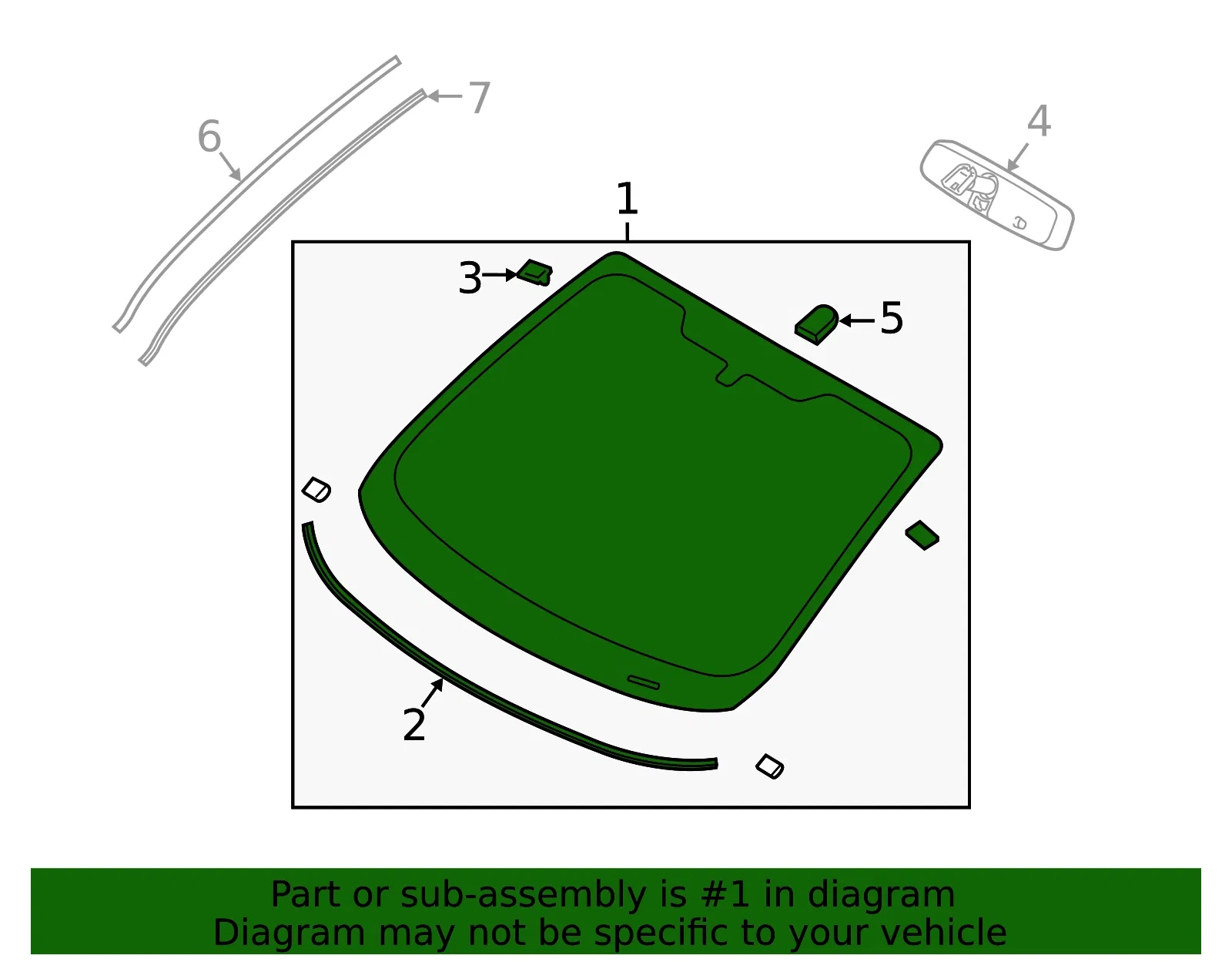 Windshield - Ford (d2bz5403100d) - view 4