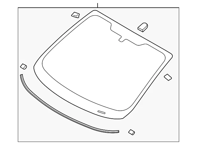 Windshield - Ford (d2bz5403100f) - view 3