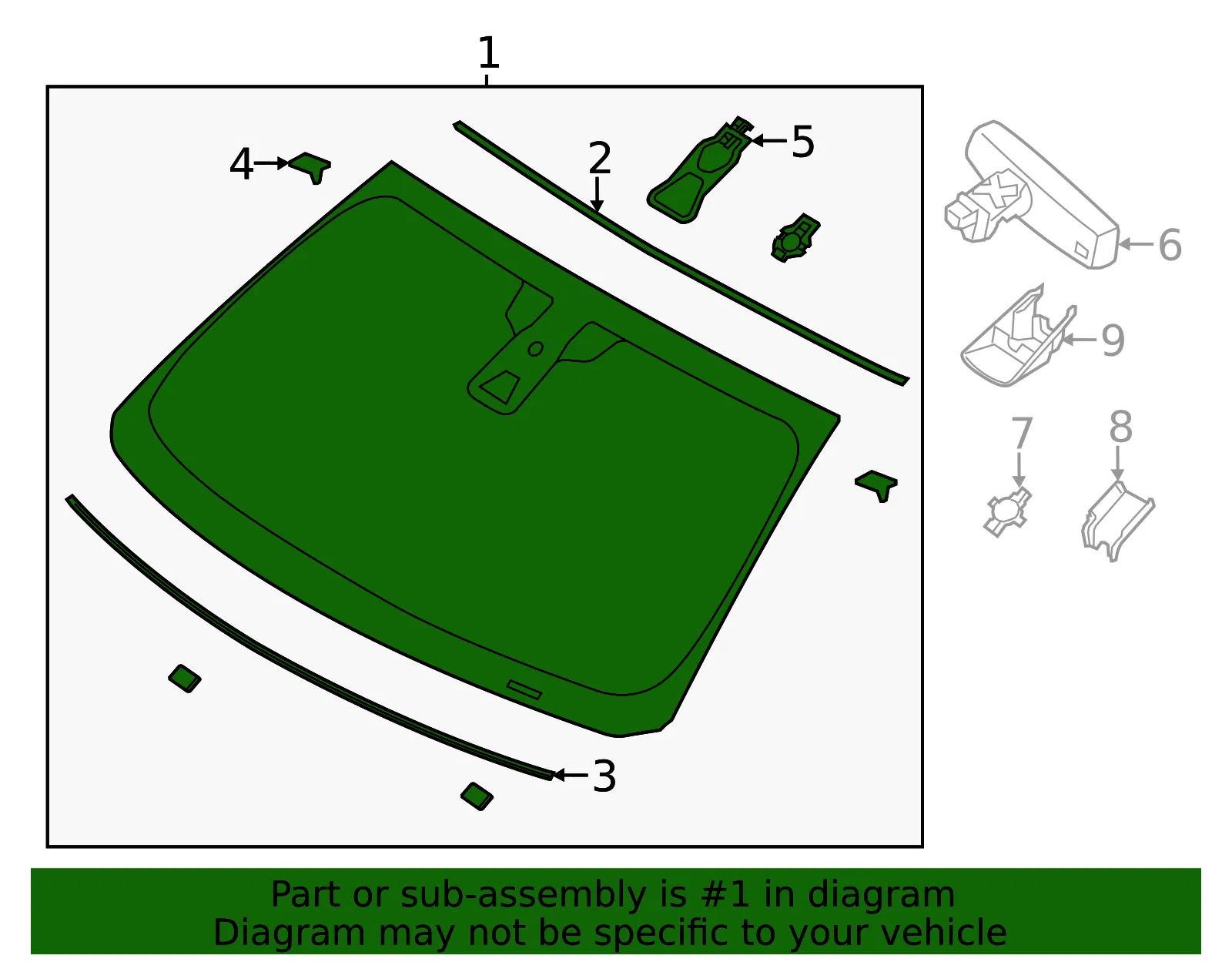 Glass Windscreen - Ford (da5z5403100b) - view 5