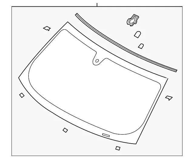 Windshield - Ford (da8z7403100a) - view 3