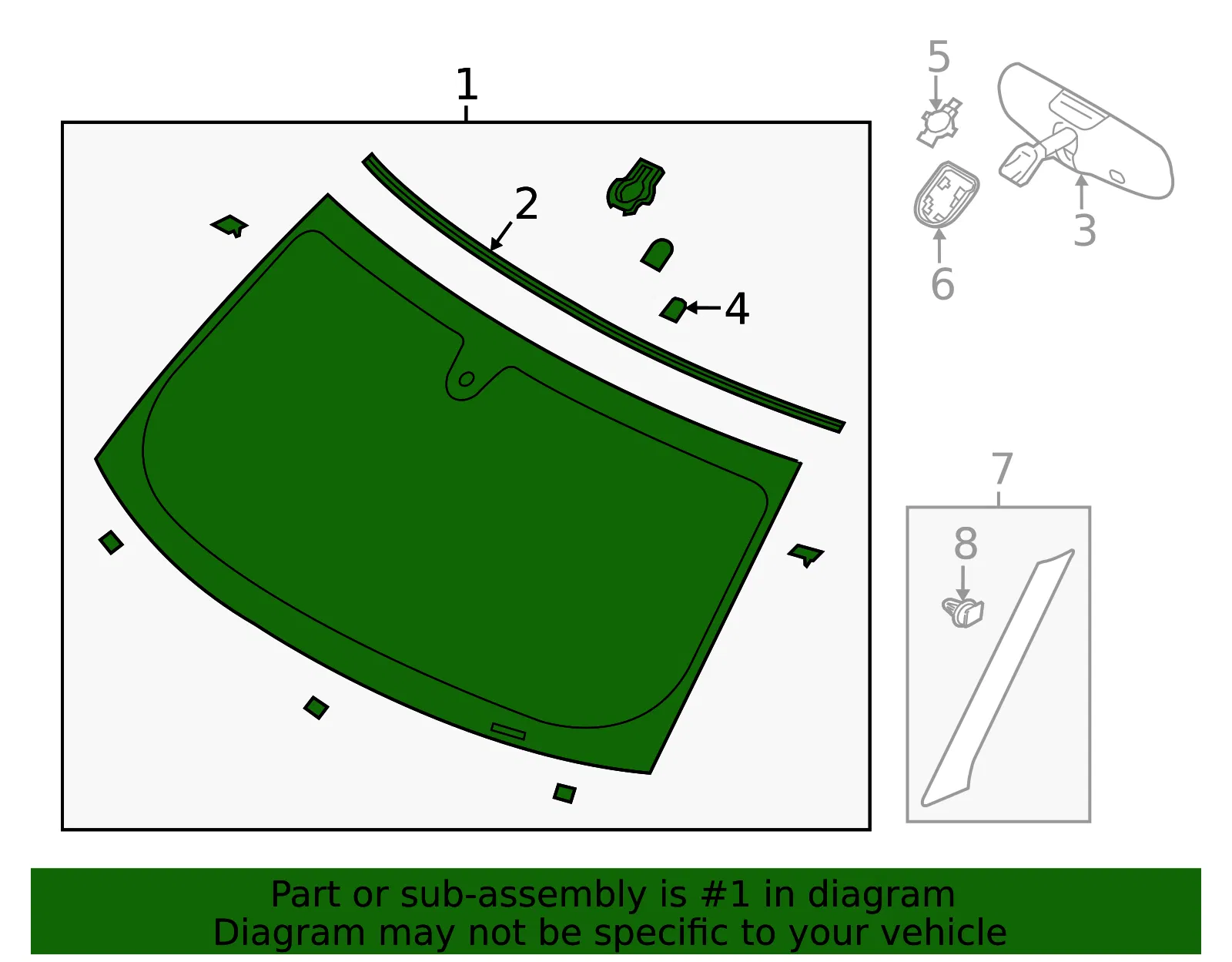 Windshield - Ford (da8z7403100a) - view 4