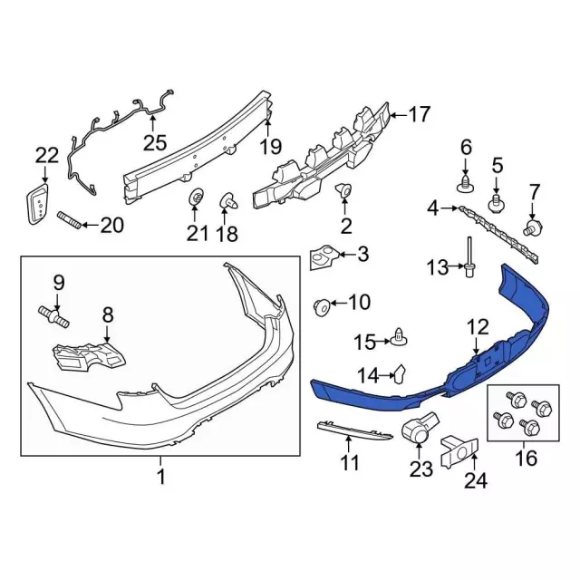 Valance Panel - Ford (dg1z17f828aa) - view 12