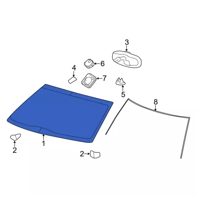 Windshield - Ford (dl3z1503100a) - view 8