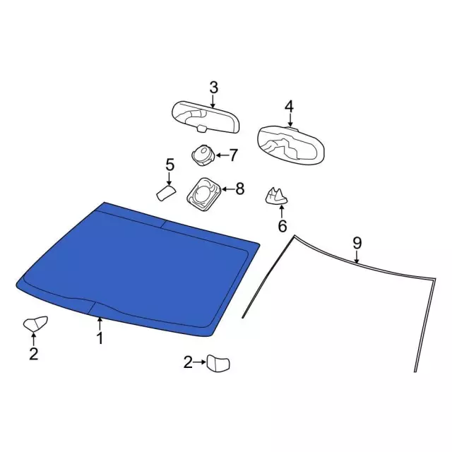 Windshield - Ford (dl3z1503100b) - view 4