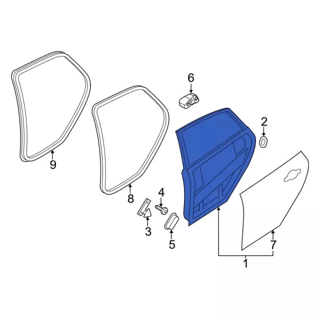 Door Shell - Ford (dm5z5824631c) - view 6