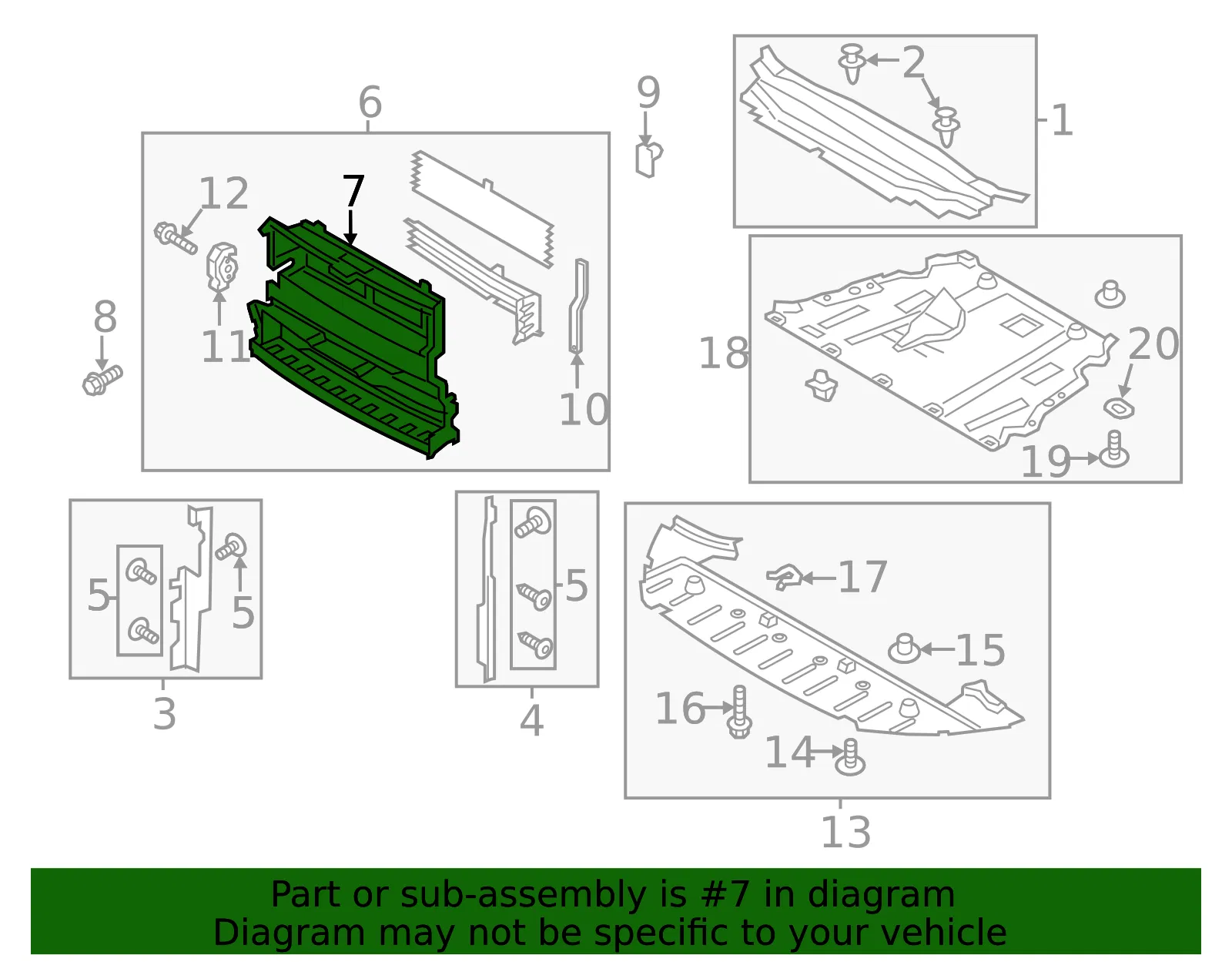 Bracket Radiator Grille - Ford (dp5z8b455a) - view 5