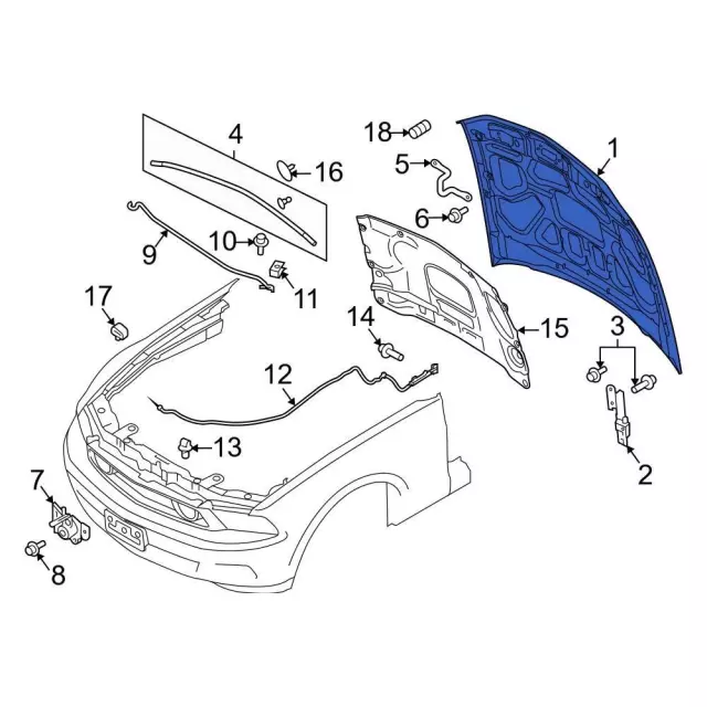 Hood Panel - Ford (dr3z16612a) - view 2