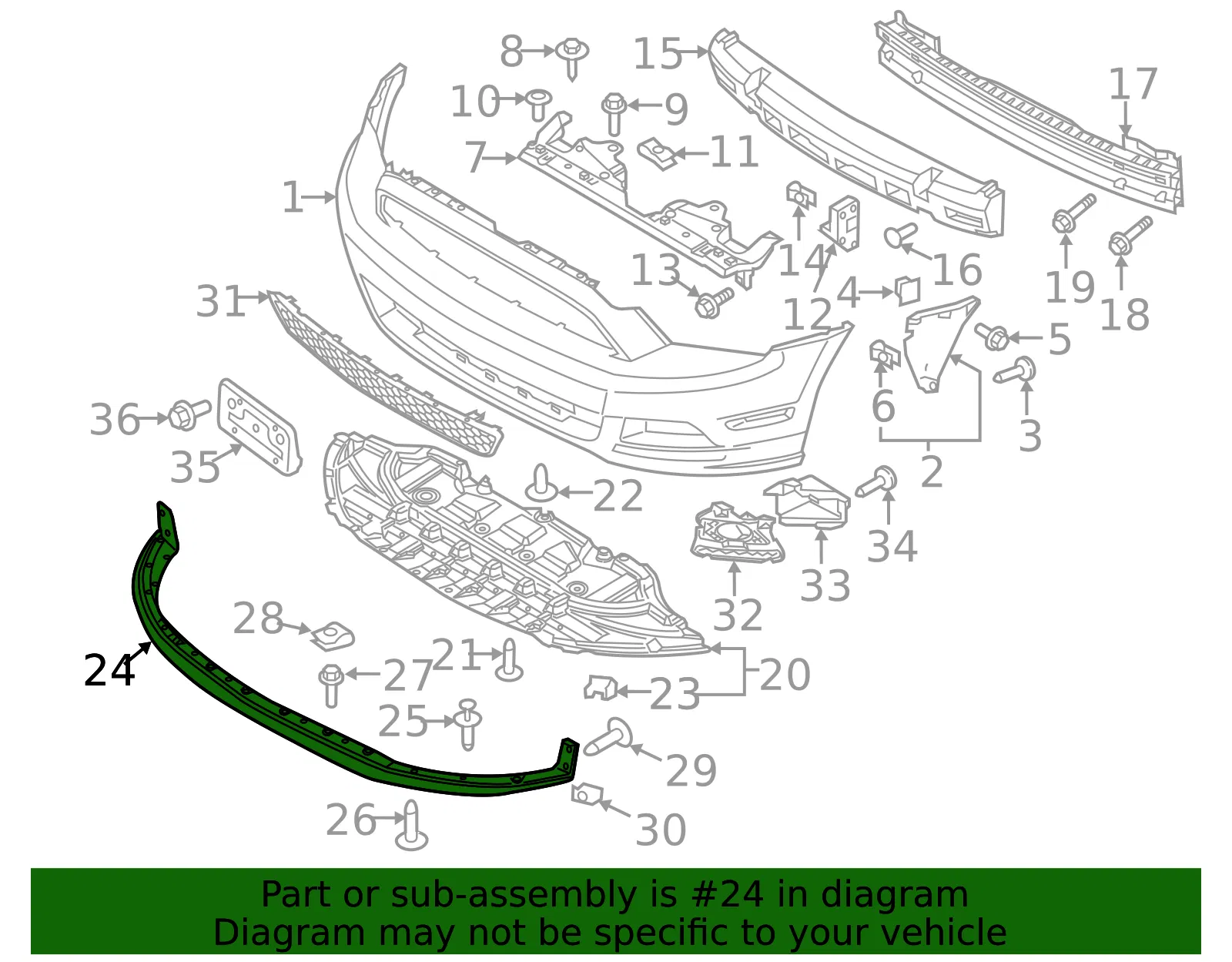 Valance Panel - Ford (dr3z17d957aa) - view 8