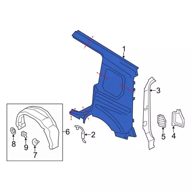 Quarter Panel - Ford (dt1z1727841e)