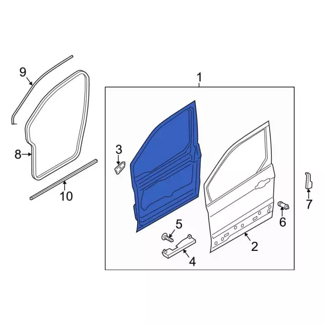 Door Shell - Ford (dt1z6120124k) - view 2
