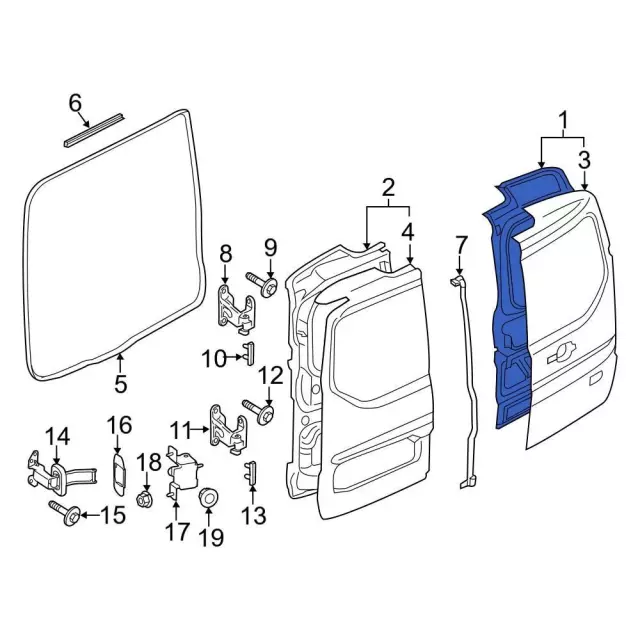 Door Shell - Ford (dt1z6140010am) - view 3
