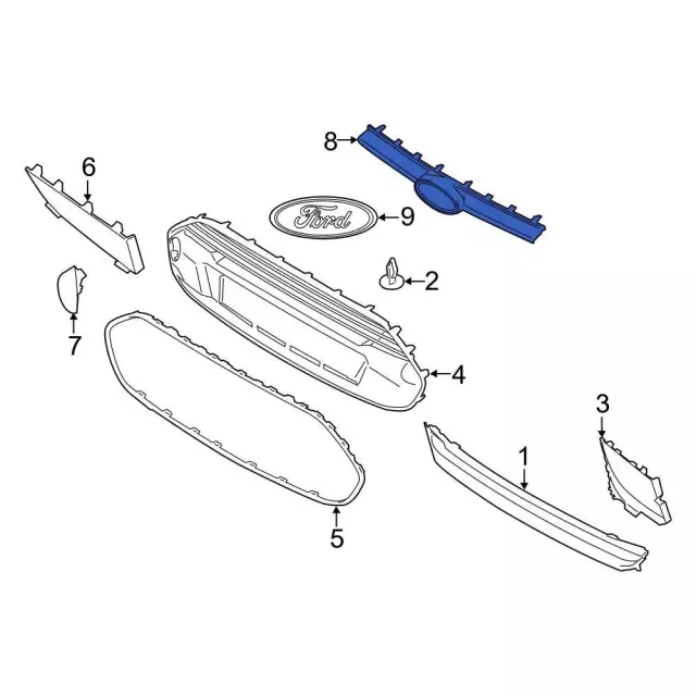 Upper Grille - Ford (dt1z8200e) - view 5