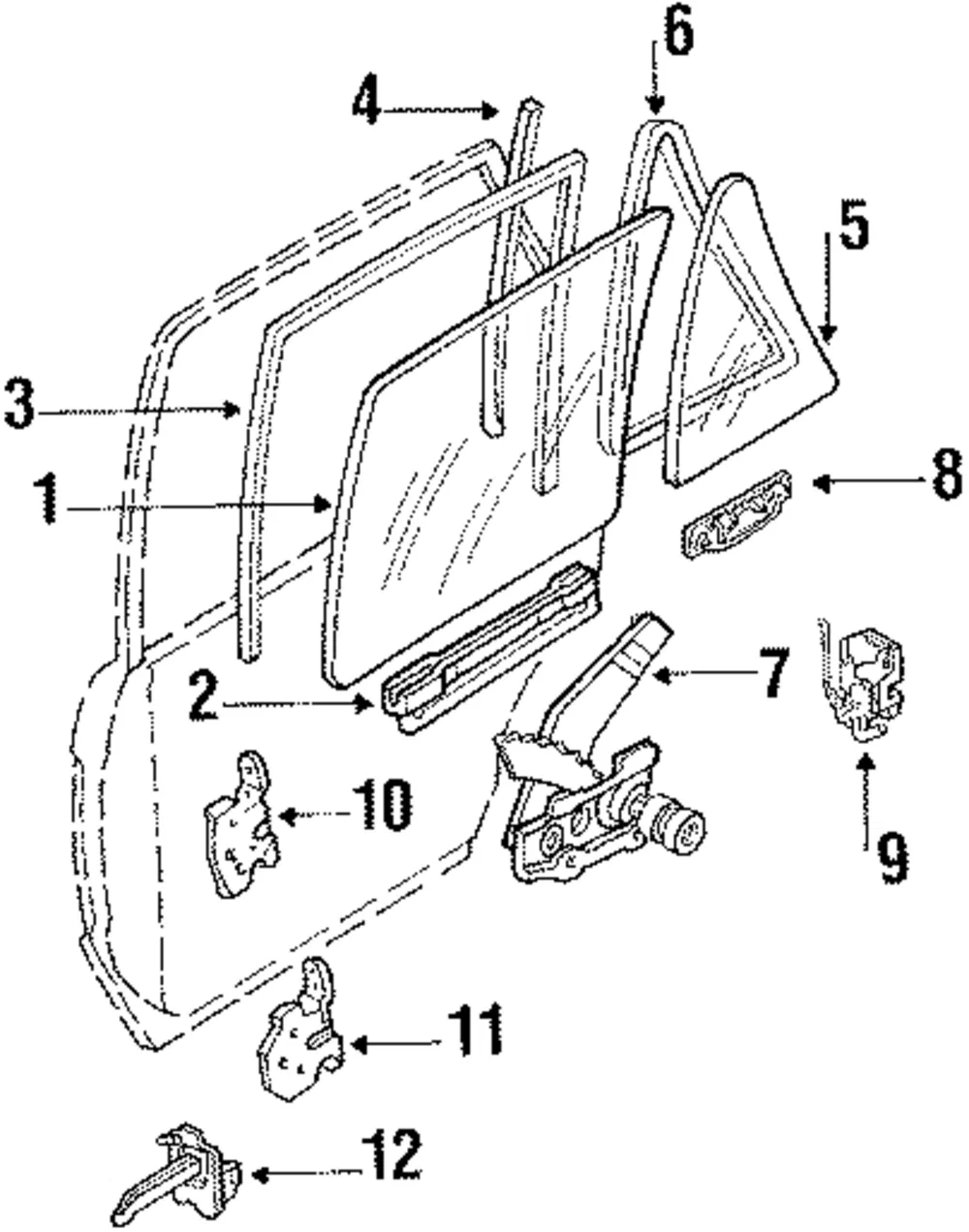 Glass And Channel Assembly - Ford (e7gz5825713a)