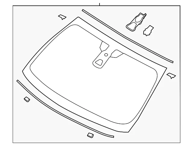 Glass Windscreen - Ford (ee9z7403100a) - view 2