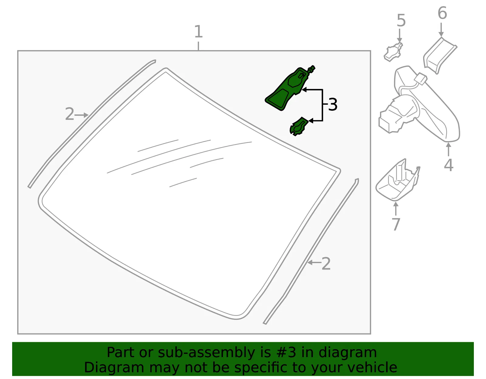 Windshield Bracket - Ford (ej7z14d696h) - view 3