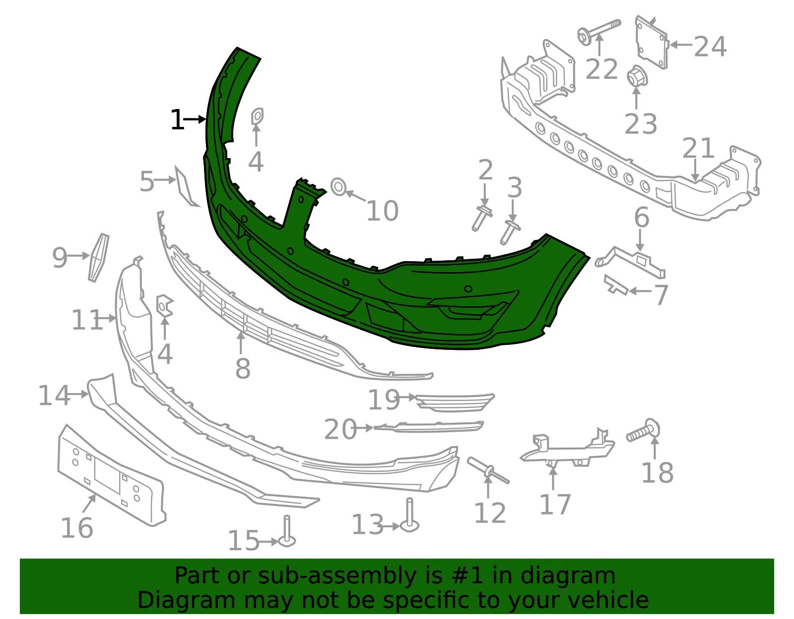 Bumper Cover - Ford (ej7z17d957aa) - view 7