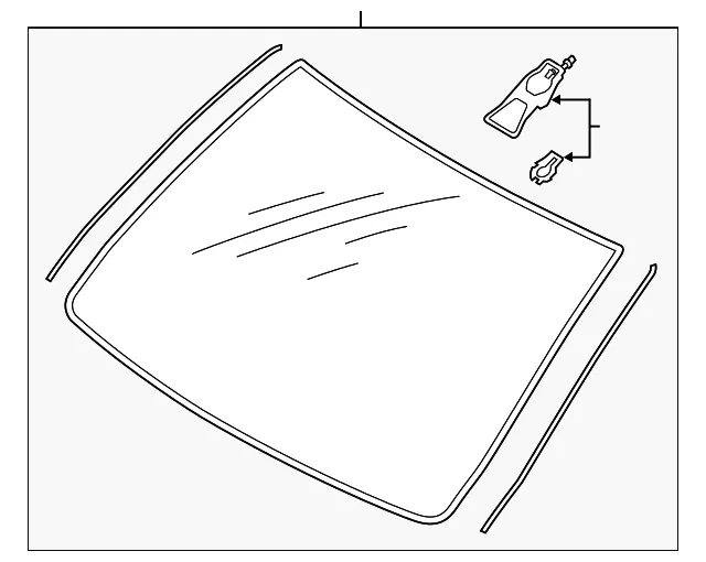 Glass Windscreen - Ford (ej7z7803100a) - view 2