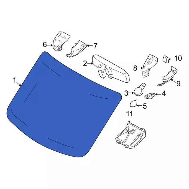Windshield - Ford (ek4z5403100c) - view 6