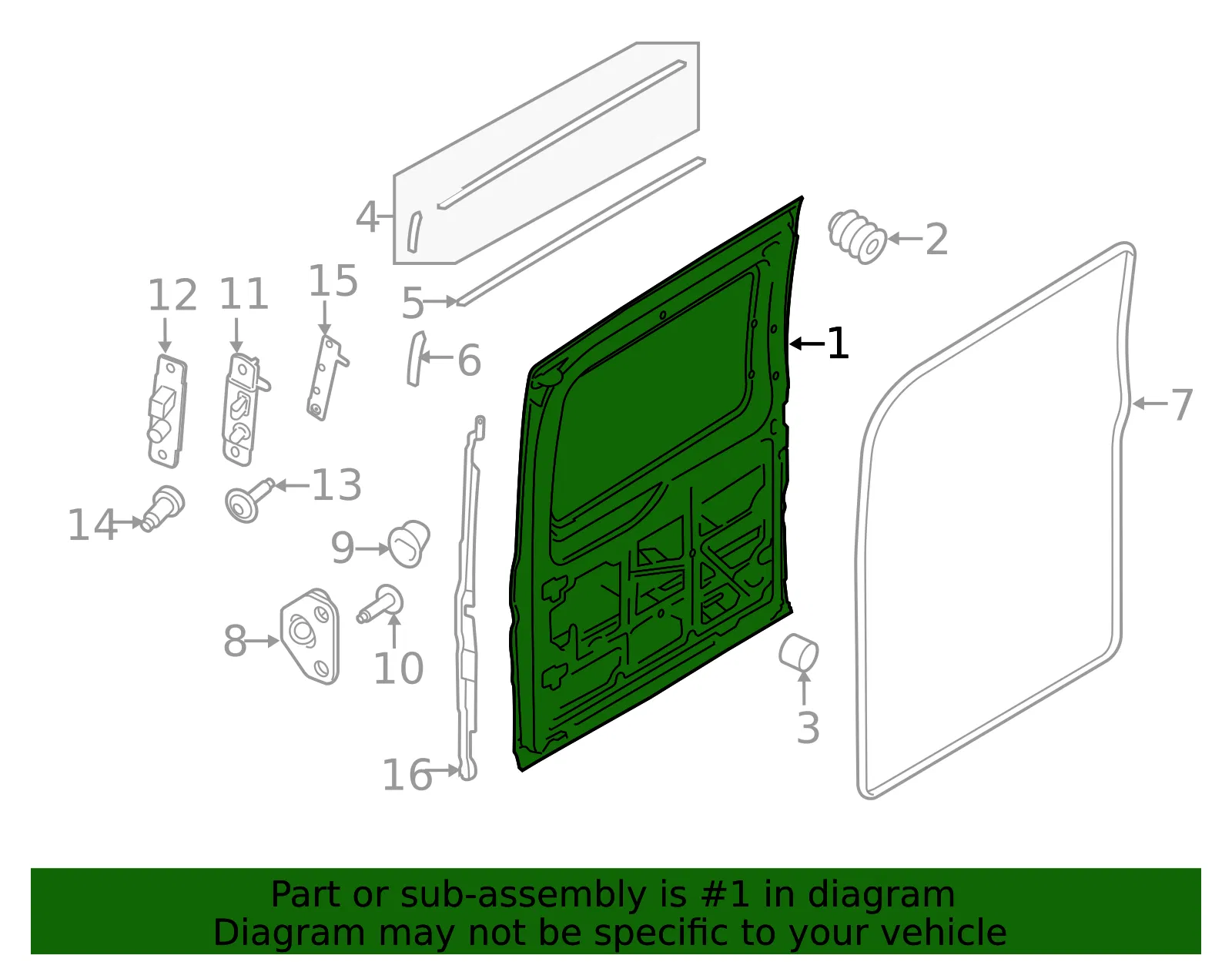 Door Shell - Ford (ek4z6120125k) - view 5