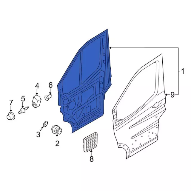 Door Shell - Ford (ek4z6120125k) - view 8