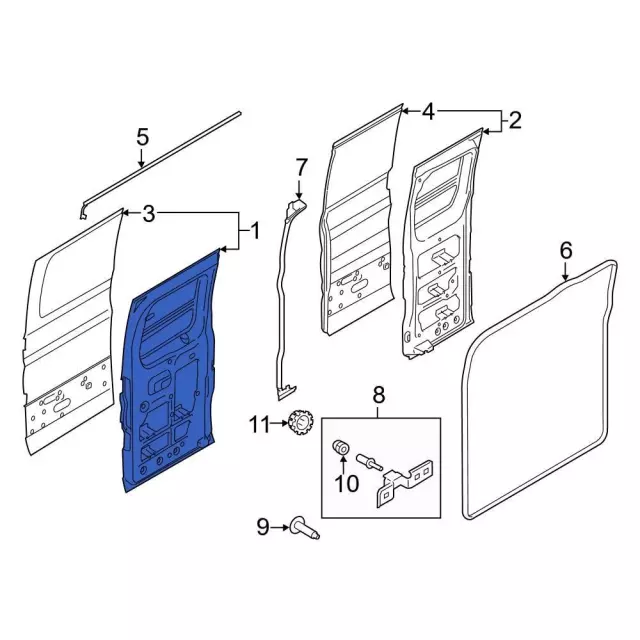Door Shell - Ford (ek4z7620124f) - view 6