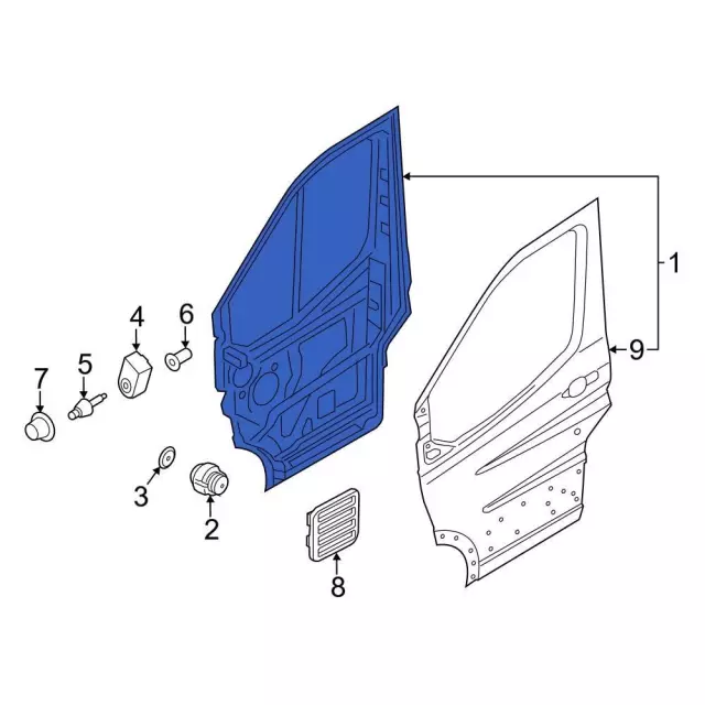 Door Shell - Ford (ek4z7620125d) - view 3