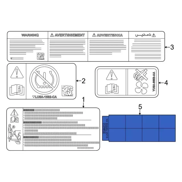 Engine Decal - Ford (eu5z9900014d) - view 2