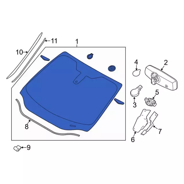 Windshield - Ford (f1ez5803100a) - view 6