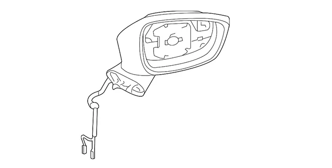 Kit Rear View Outer Mirror - Ford (f4us17696ea)