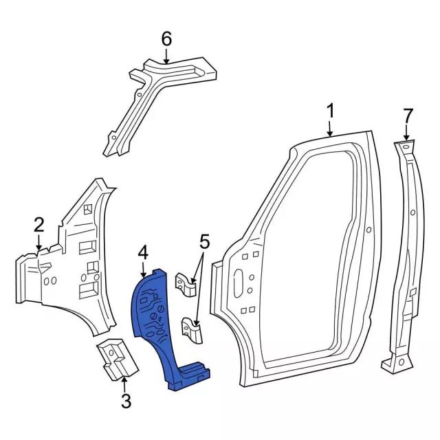 Body A-Pillar Reinforcement - Ford (f7uz1522843a)