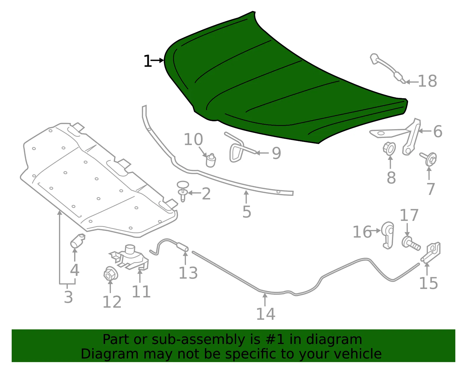 Hood Assembly - Ford (fa1z16612a) - view 4