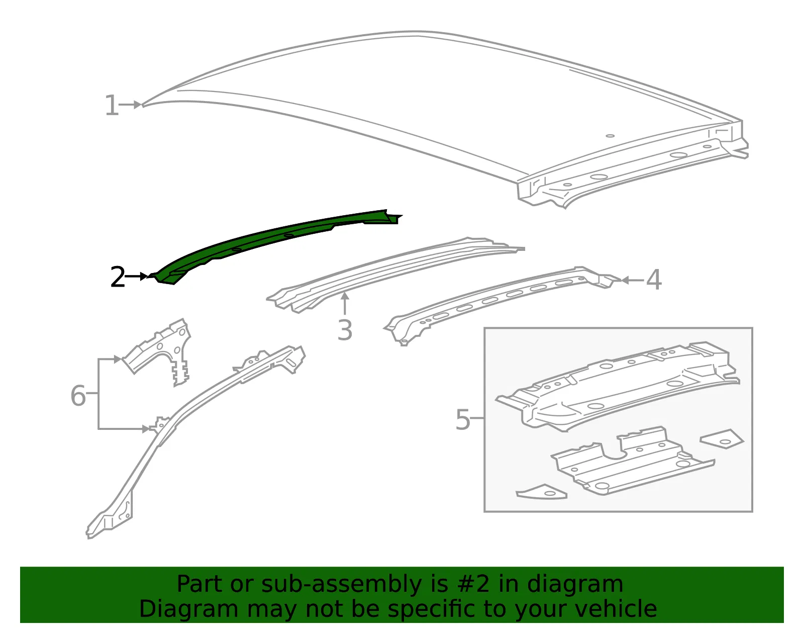 Windshield Header - Ford (fa1z5803408a) - view 3