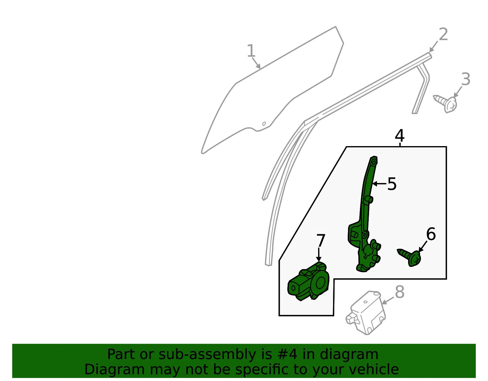 Regulator Assembly Window - Ford (fa1z5827000e) - view 3