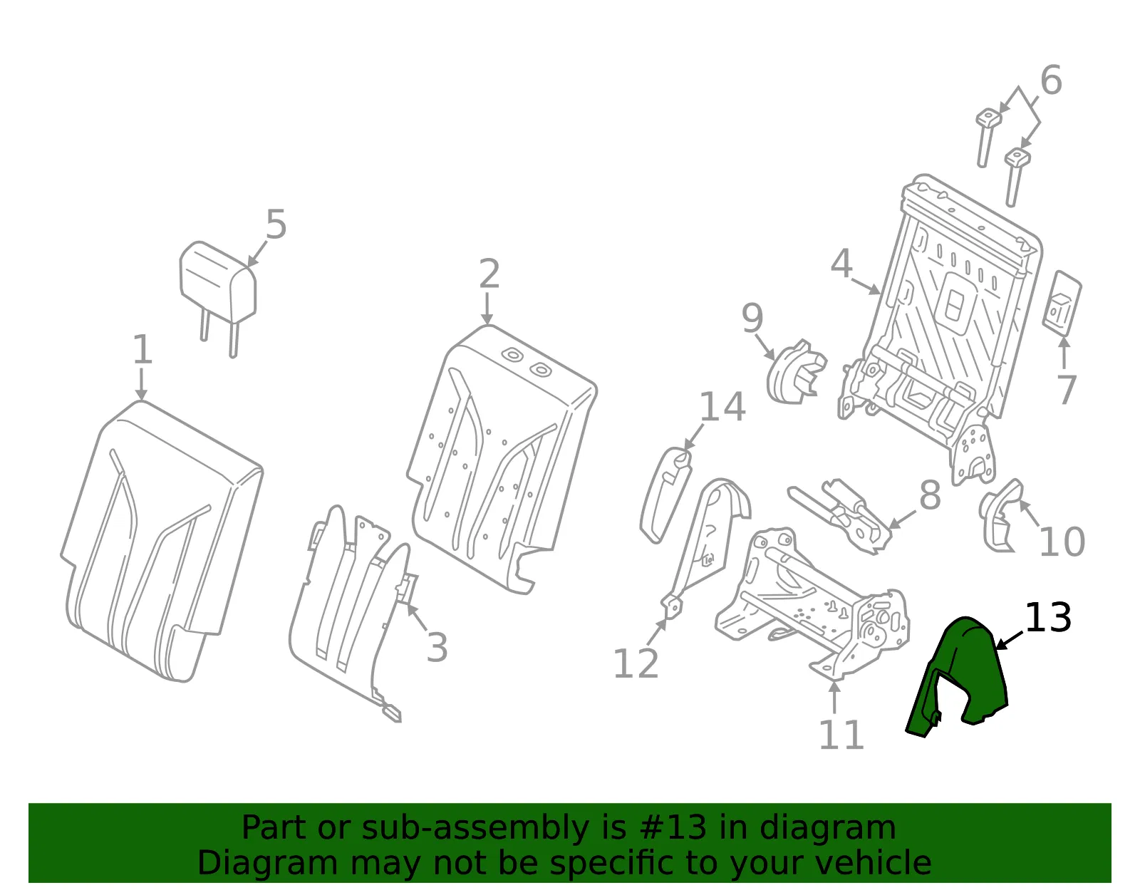 Hinge Cover - Ford (fa1z5867460ag) - view 3