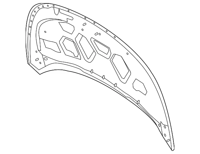 Hood Panel - Ford (fb5z16612a) - view 5